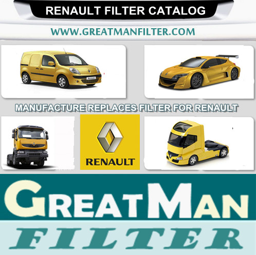 RENAULT FILTER CATALOG